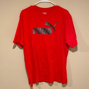 Puma Brand Logo Red T-shirt - Large